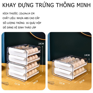 Hộp đựng trứng 2 tầng