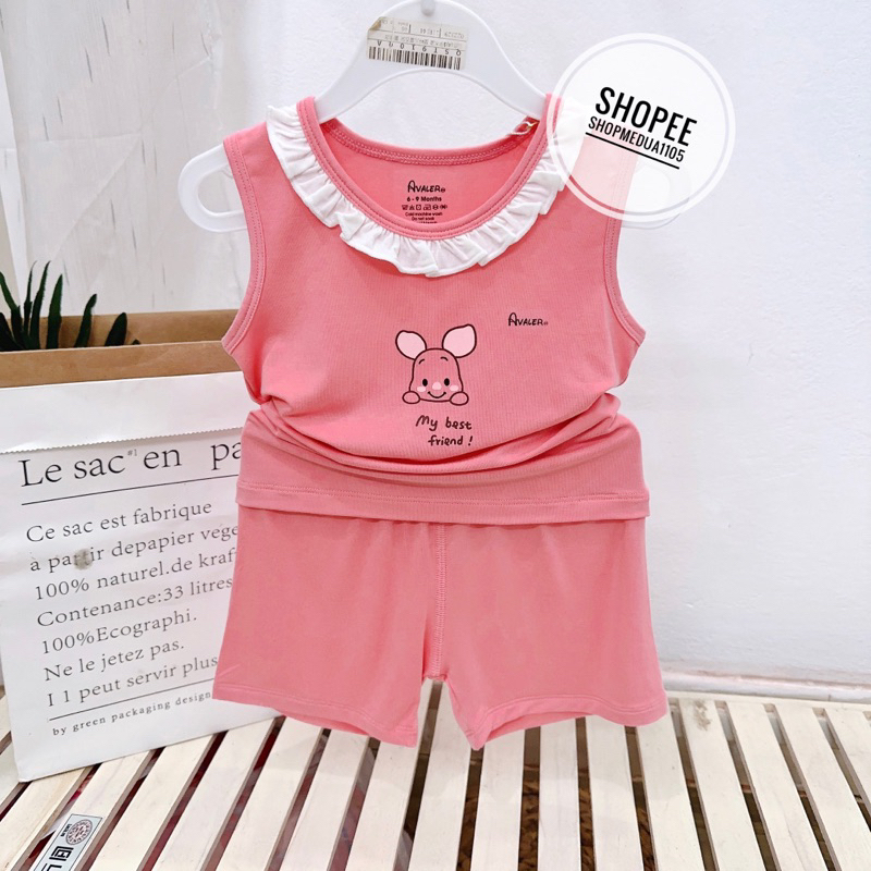 Bộ cộc tay cho bé hãng avaler chất liệu sợi tre