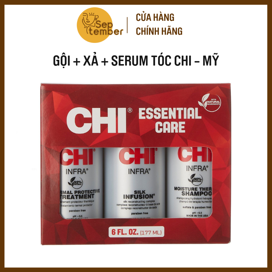 Bộ chăm sóc tóc CHI, Gội Xả Dưỡng tóc chắc khỏe, bóng mượt - september249.vn