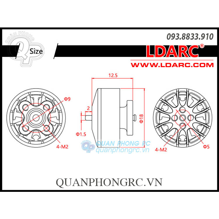 LDARC MISS 1404 4800KV 3-4S Brushless Motor