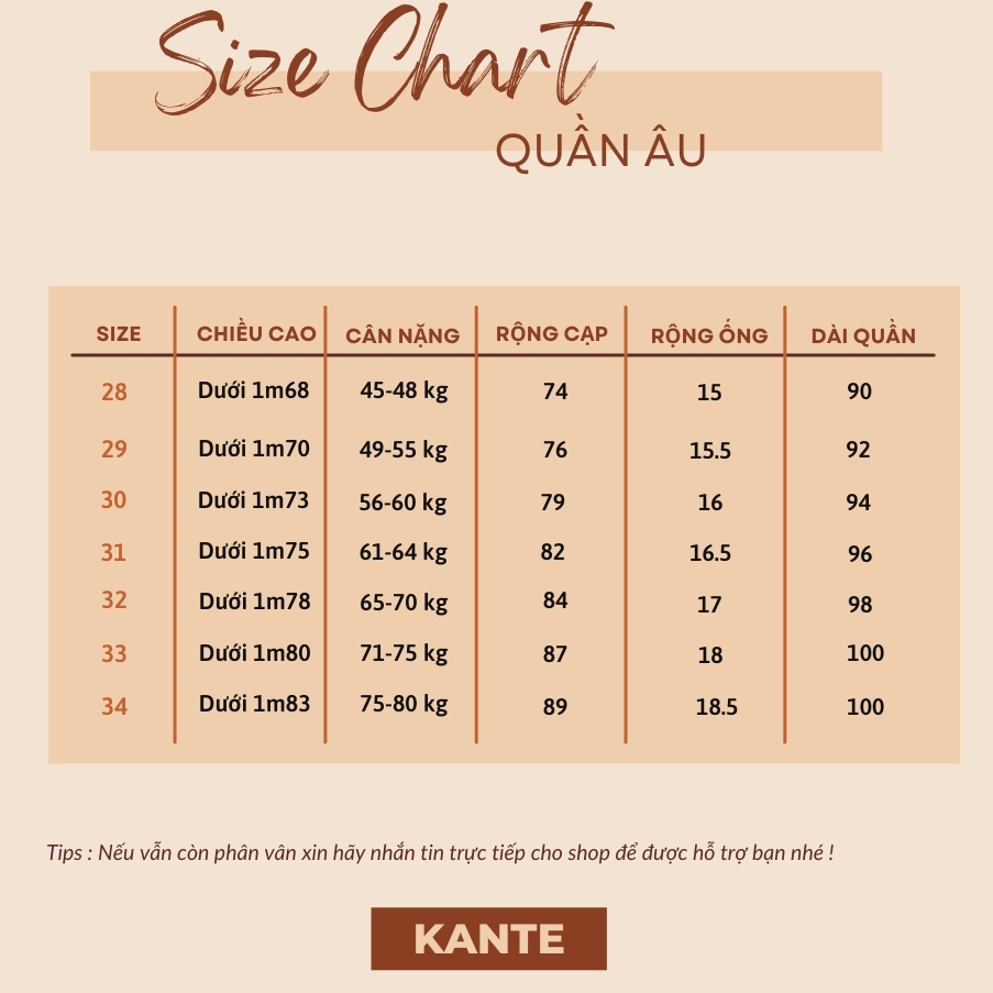 Quần âu nam-Quần tây nam Hàn Quốc ống côn công sở cá tính vải mỏng cao cấp co dãn nhẹ không phai Kante | BigBuy360 - bigbuy360.vn