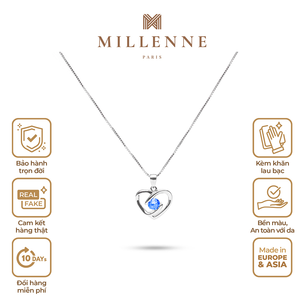 Vòng cổ Bạc 925 đính Đá CZ Made For The Night Millenne Paris MLNE2265