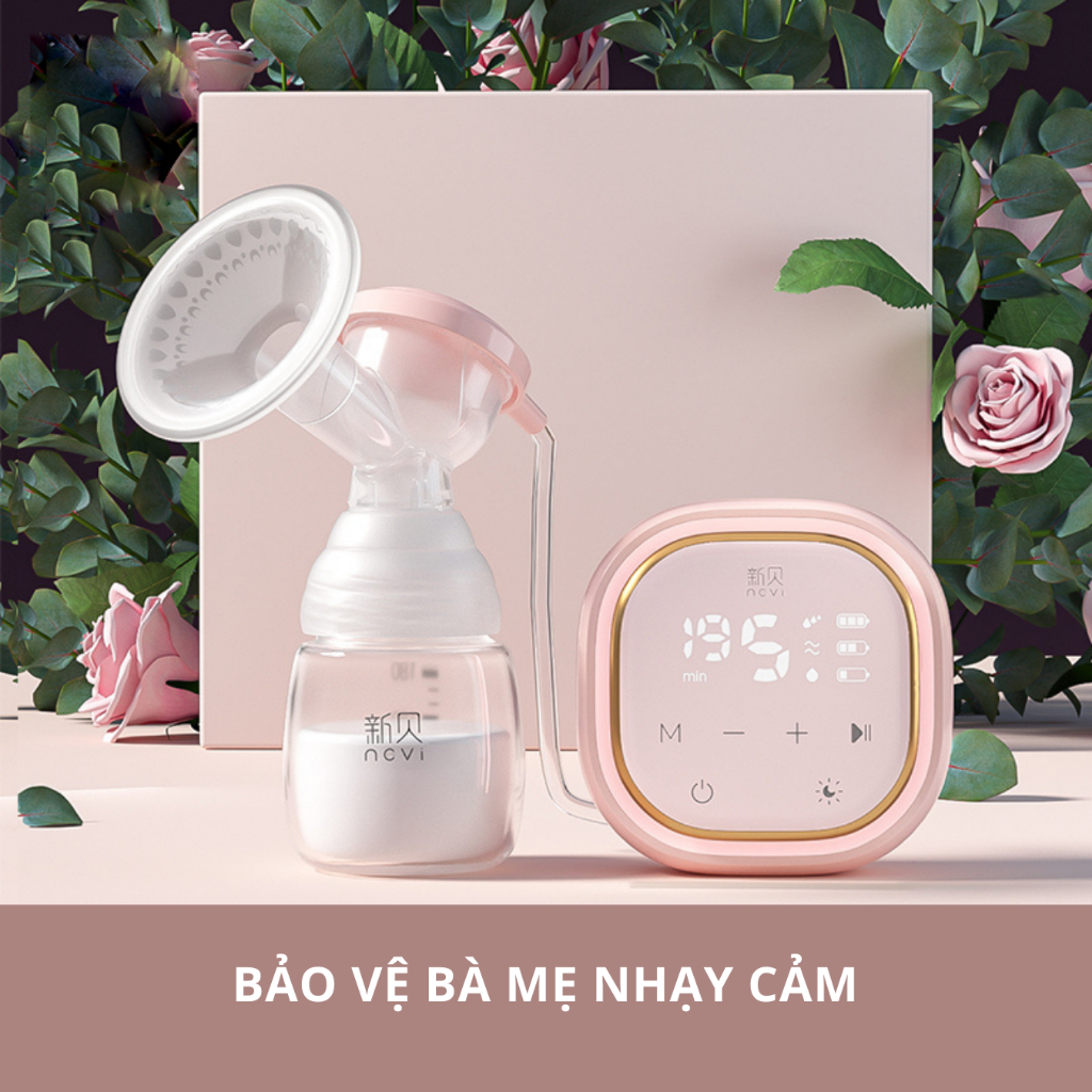 Máy Hút Sữa Điện Đơn Nevi NCVI Chính Hãng Lực Hút Mạnh Tiệt Trùng Đảm Bảo An Toàn, Kích Sữa Về Nhanh Chống Chảy Ngược