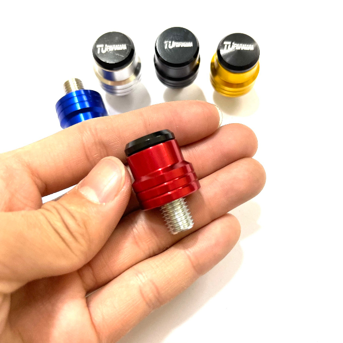 Ốc Chân Gương Xe Máy Nhôm Cnc Đầy Đủ Các Màu