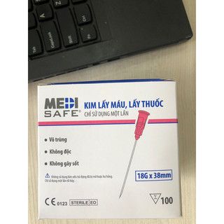 Đầu Kim Lấy Thuốc 18G, 20G Medisafe - Hộp 100 Chiếc