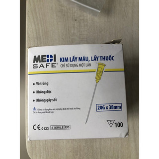 Đầu Kim Lấy Thuốc 18G, 20G Medisafe - Hộp 100 Chiếc