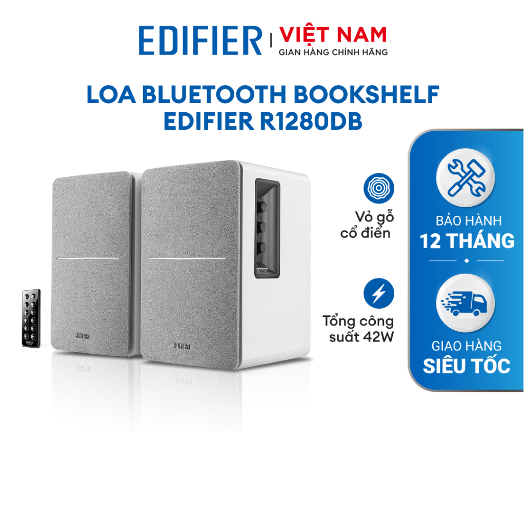 Loa Bluetooth Bookshelf EDIFIER R1280DB | Đa dạng đầu vào | Tổng công suất 42W | Bảo Hành 12 Tháng