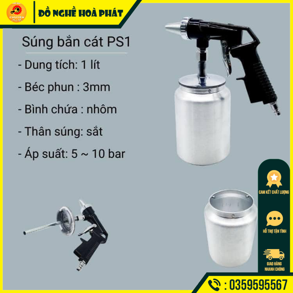Súng Phun Cát Khí Nén Cao Cấp SPS01