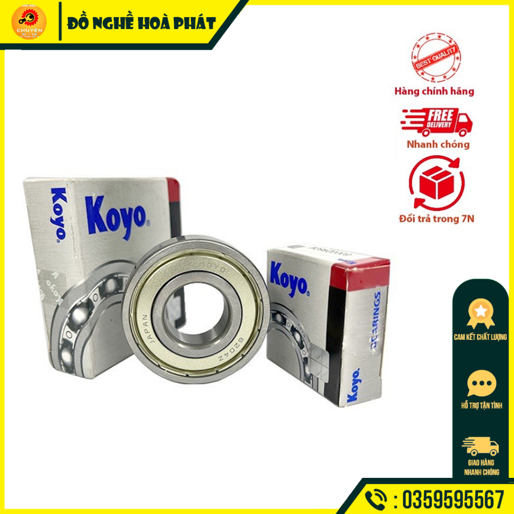 Vòng bi, bạc đạn xe máy Koyo 2RSCM chính hãng japan đủ size