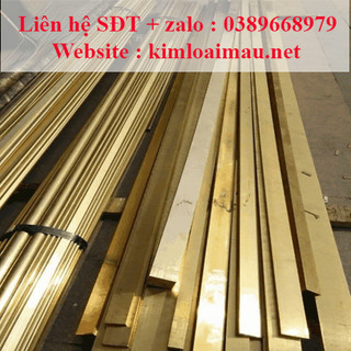 Thanh đồng vàng vuông 25x25mm Dài 1m