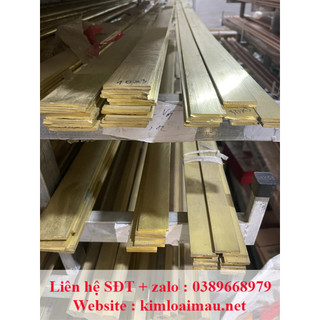 Thanh đồng vàng dày 3mm, 25x3 dài 1m
