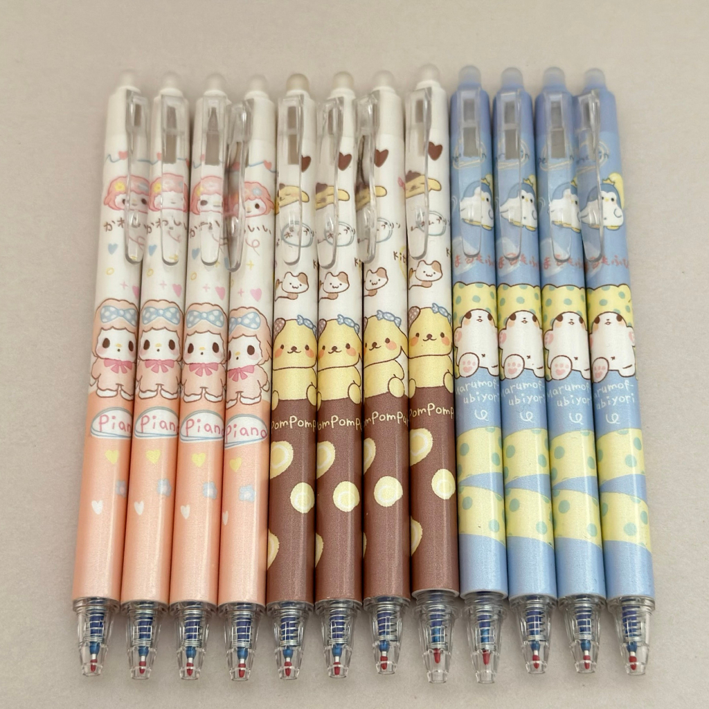 Bút gel xóa được dạng bấm hình gấu, chim cánh cụt, phi hành gia