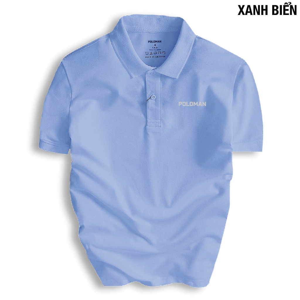 Áo thun POLOMAN Basic vải cá sấu co dãn 4 chiều dày dặn form gerular fit