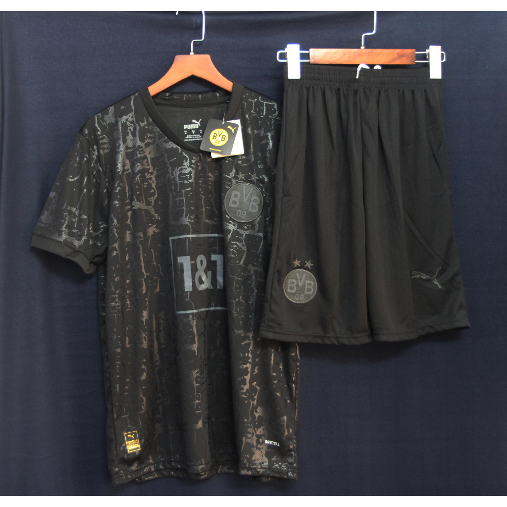 Bộ áo đấu Dortmund đen 2023 , mẫu mới hoạ tiết lạ mắt