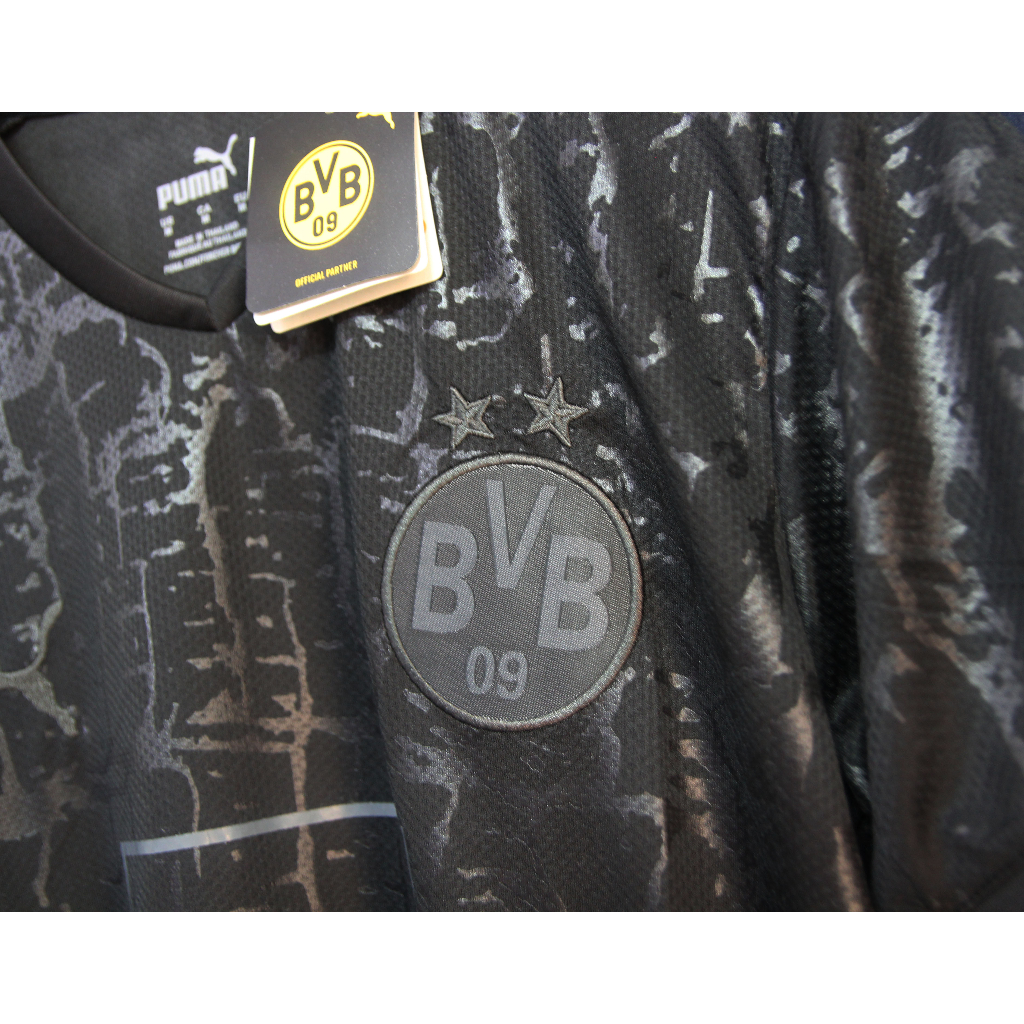 Bộ áo đấu Dortmund đen 2023 , mẫu mới hoạ tiết lạ mắt