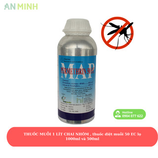Thuốc muỗi 1 lít chai nhôm , thuốc diệt muỗi 50 ec lọ 1000ml và 500ml 100ml