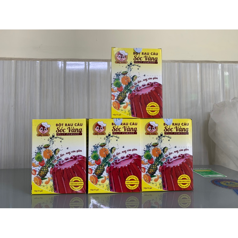 BỘT RAU CÂU SÓC VÀNG ( HỘP 10 GÓI x 12G )