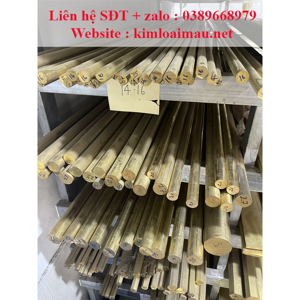 Đồng vàng tròn đặc phi 18 Dài 1m ( Đường kính rộng 18mm )