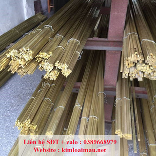 Đồng vàng tròn đặc phi 18 Dài 1m ( Đường kính rộng 18mm )