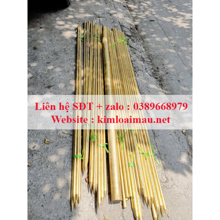 Đồng vàng tròn đặc phi 18 Dài 1m ( Đường kính rộng 18mm )