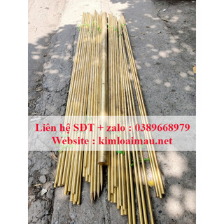 Đồng vàng tròn đặc phi 18 Dài 1m ( Đường kính rộng 18mm )