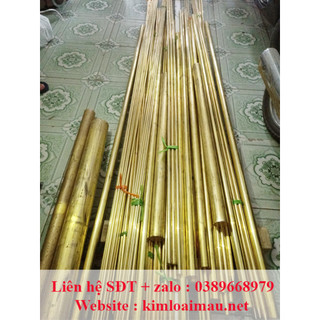 Đồng vàng tròn đặc phi 18 Dài 1m ( Đường kính rộng 18mm )