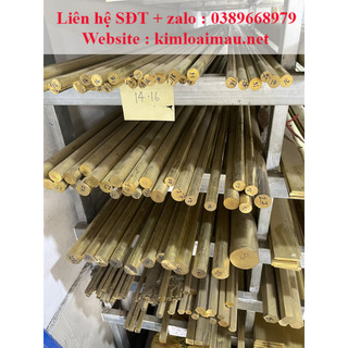 Đồng vàng tròn đặc phi 18 Dài 1m ( Đường kính rộng 18mm )
