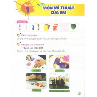 Sách Mĩ thuật 1 Cánh diều (bán kèm 1 đồng hồ học sinh giúp nhận biết thời gian)