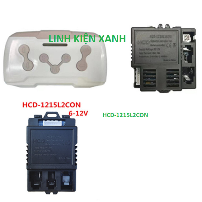 Combo mạch và điều khiển HCD-1215L2CON 6V-12V cho xe oto điện trẻ em