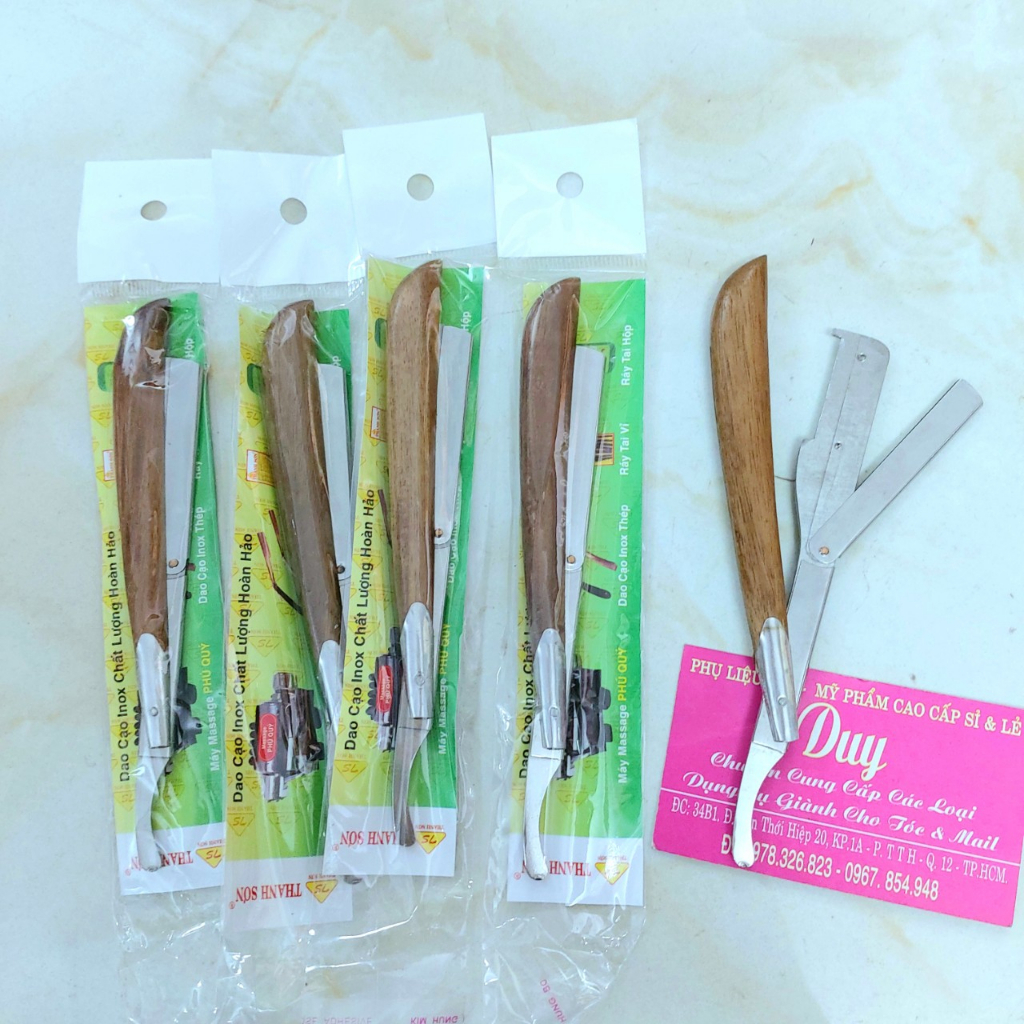 Dao cạo lông mặt bằng gỗ Thanh Sơn