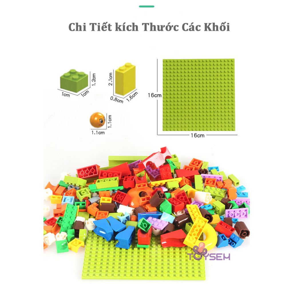 Đồ chơi lắp ráp mô hình cầu trượt thả bi 206 chi tiết JS8017 - Quà tặng sinh nhật cho bé