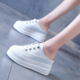 Giày Sục da PU đế cao 8Cm S390-1134
