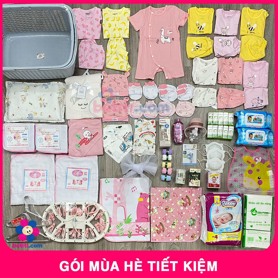 Combo Trọn Gói Đồ Sơ Sinh Cho Bé Mùa Hè Chất Đẹp Và Đầy Đủ