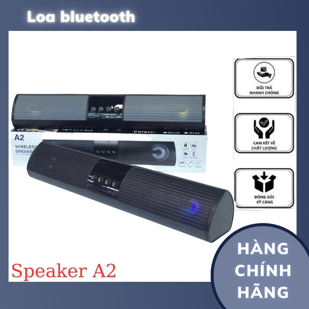 Loa bluetooth Speaker A2 kiểu dáng dài 2 loa kết hợp,loa không dây âm thanh bass căng hỗ trợ nhiều cổng thích hợp decor