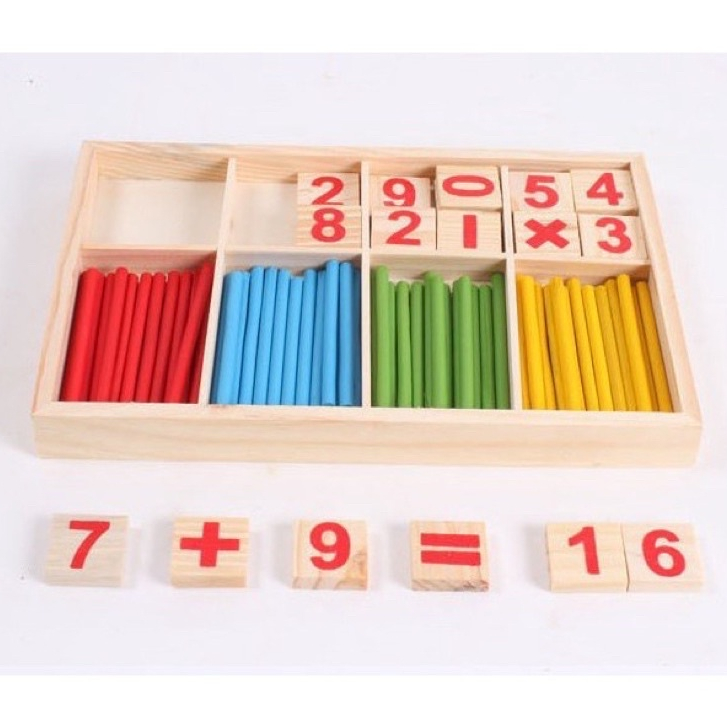 Bộ que tính học toán cho bé giúp bé học làm quen với phép tính cơ bản