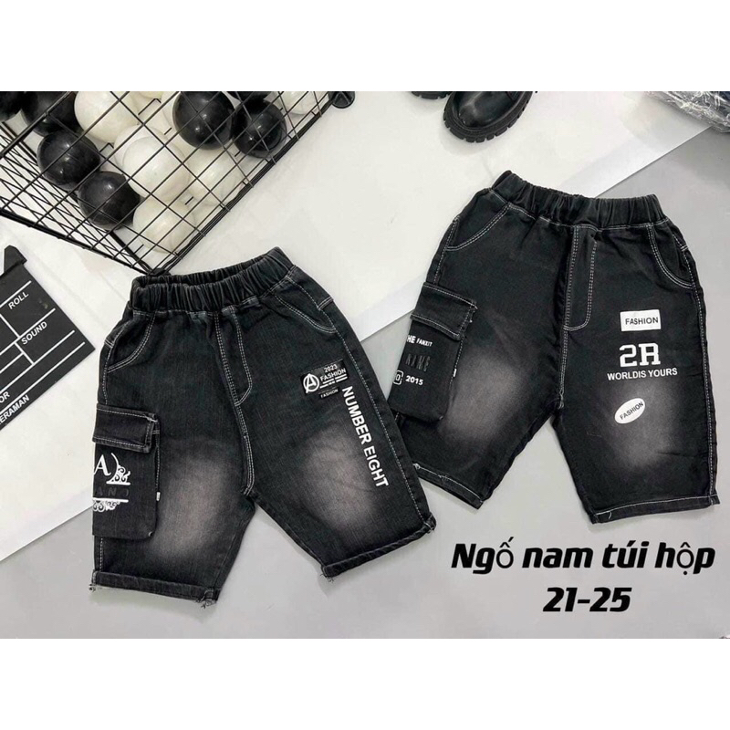 Quần ngố jean cho bé trai, quần bò ngố bé trai , quần short jeans