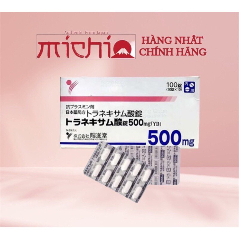 Viên uống trắng da, mờ thâm nám Transamin 500mg Nhật Bản