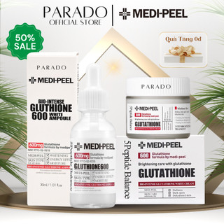 Combo kem dưỡng trắng da và serum dưỡng trắng medi peel glutathione 600 white cream cải thiện da, dưỡng da