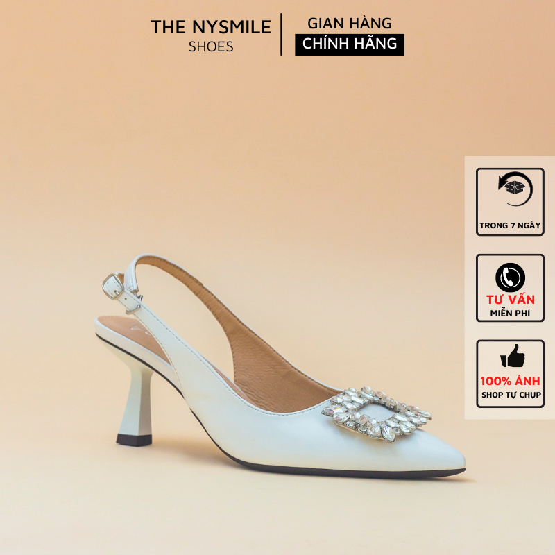 Giày cao gót NySmile 5cm đính đá cao cấp quai hậu - The NySmile - KEVA