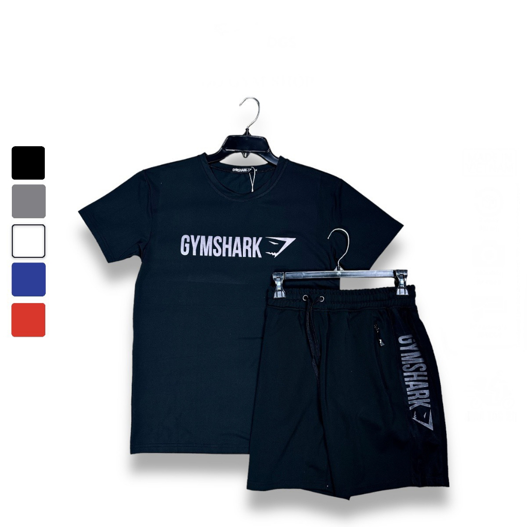 Bộ thể thao nam GYMSHARK quần áo tập gym vải thun lạnh thoáng mát co giãn năng động thời trang BGTN6QL3
