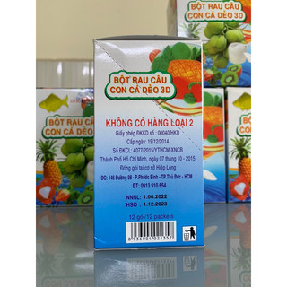 BỘT THẠCH RAU CÂU CON CÁ DẺO ( HỘP 12GÓI )