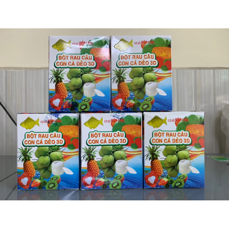 BỘT THẠCH RAU CÂU CON CÁ DẺO ( HỘP 12GÓI )