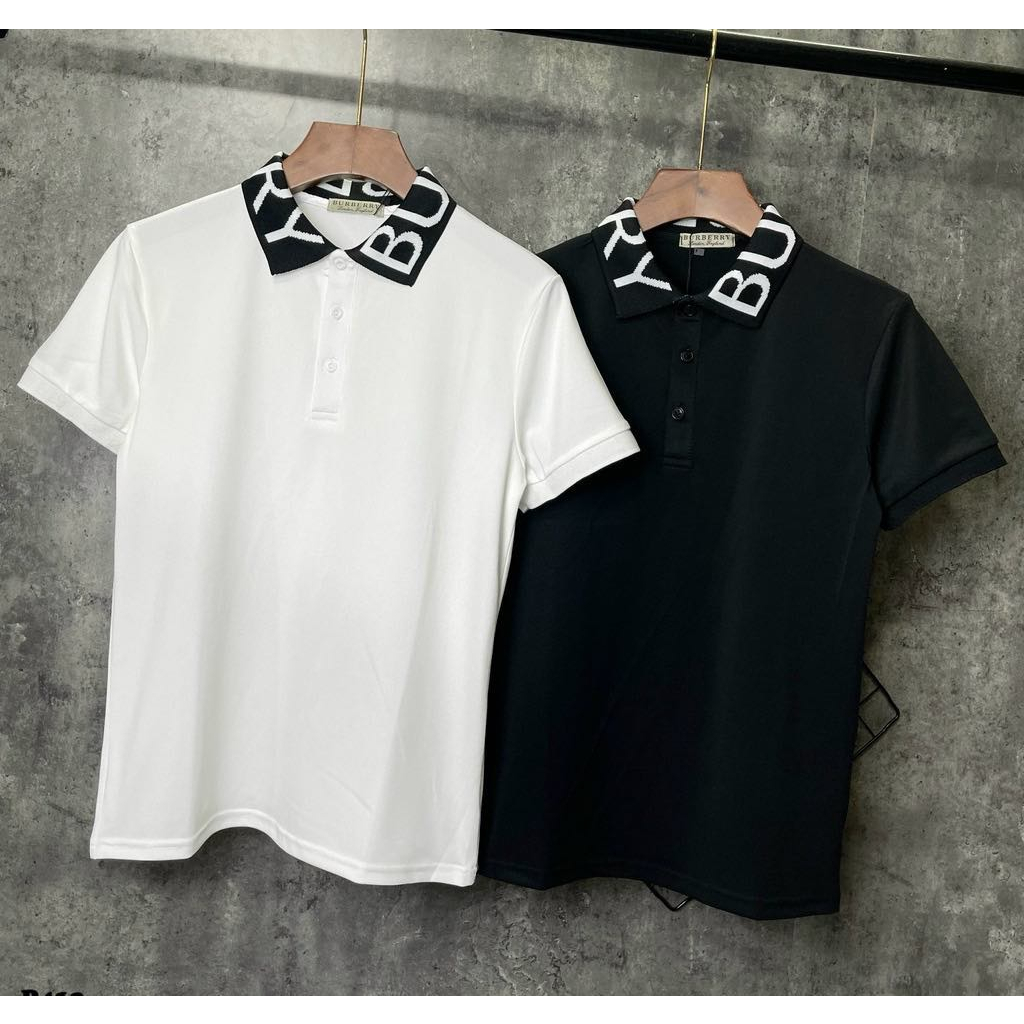 Áo thun polo thoáng mát bbr nam nữ cổ đen in chữ fom unisex,tay ngắn chất co giãn mùa hè