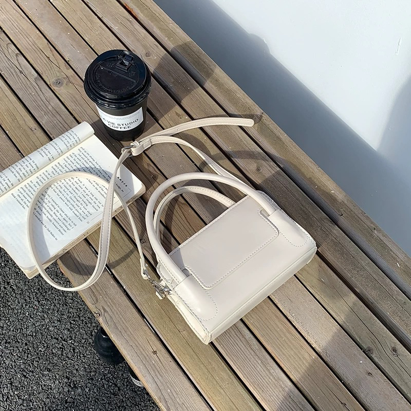 Túi hộp da lì kiểu dáng korea