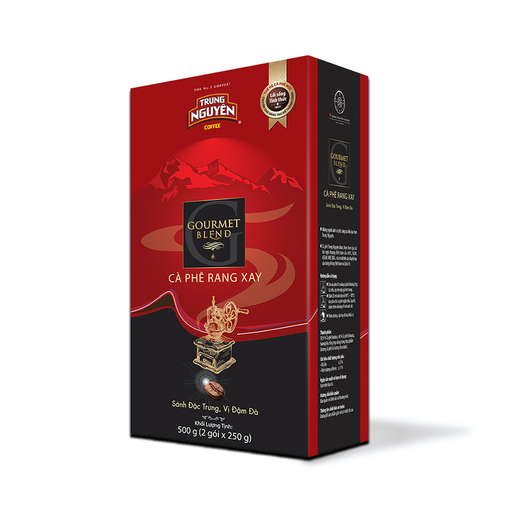 Cà phê rang xay Gourmet Blend - Trung Nguyên Legend - Hộp 500gr