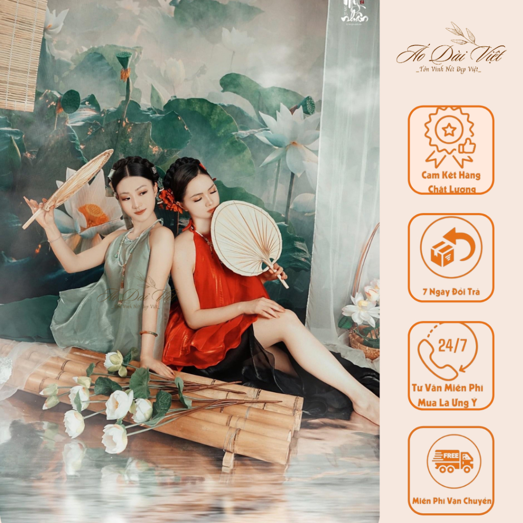 Áo Yếm Chụp Sen Chất Liệu Voan Tơ 2 Lớp Điệu Đà Cho Các Nàng Bên Hoa Sen Siêu Đẹp