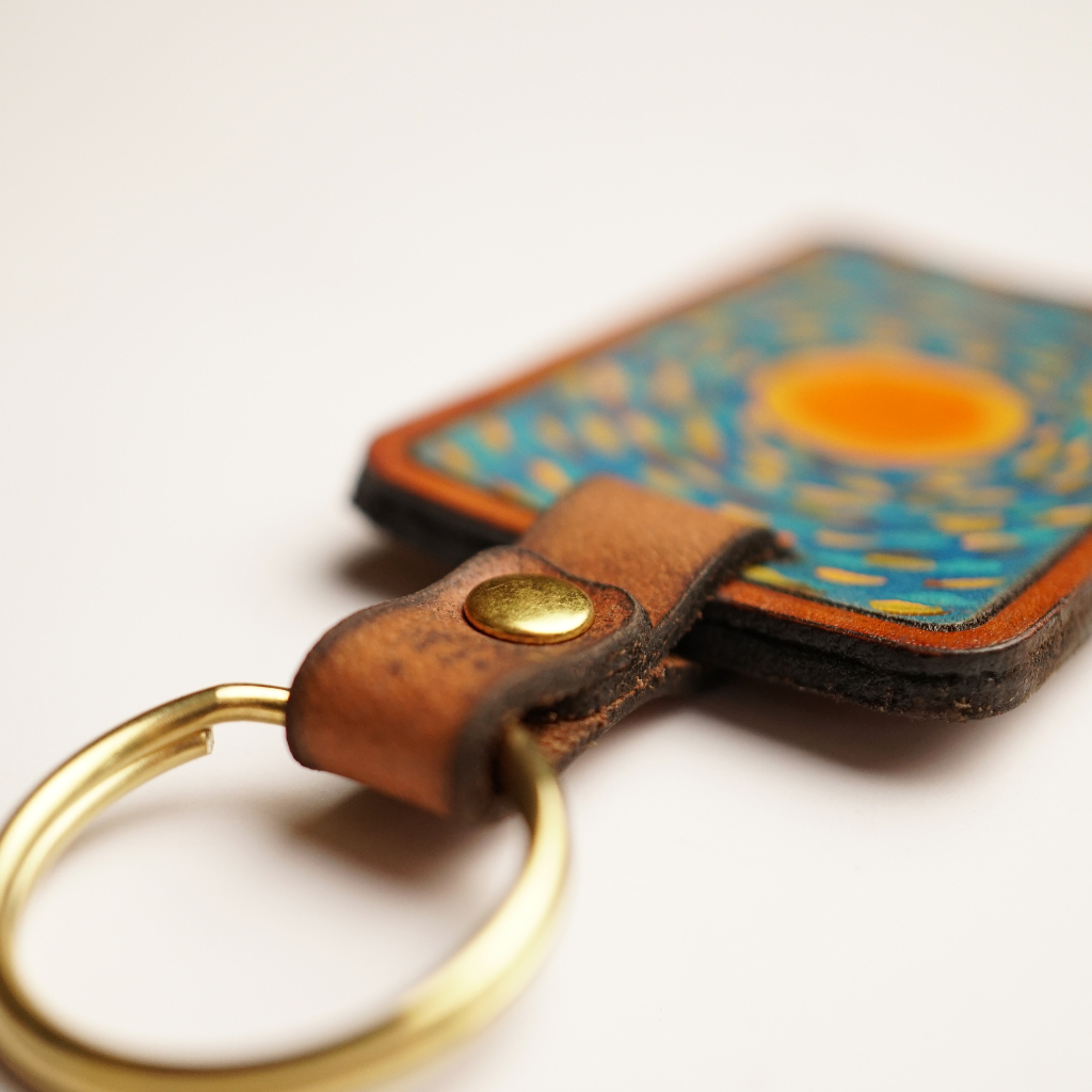 Móc khóa Sunlight  - Móc chìa khóa da vẽ tay