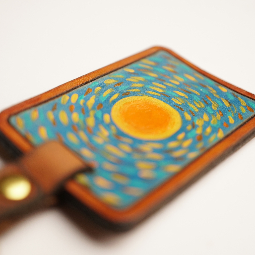 Móc khóa Sunlight  - Móc chìa khóa da vẽ tay