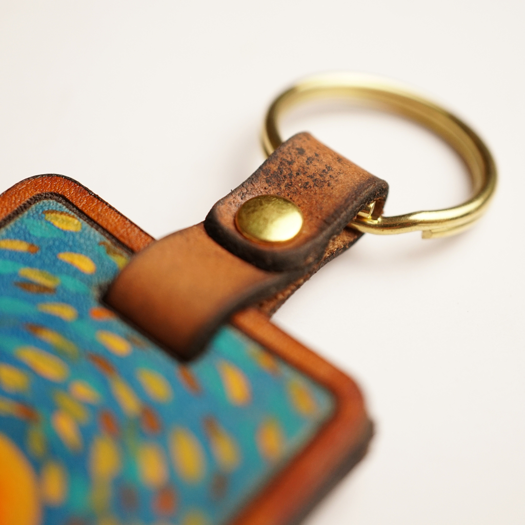 Móc khóa Sunlight  - Móc chìa khóa da vẽ tay