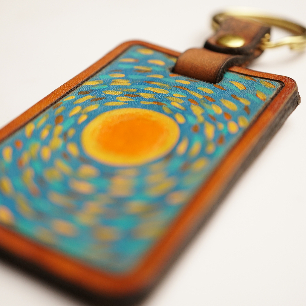 Móc khóa Sunlight  - Móc chìa khóa da vẽ tay